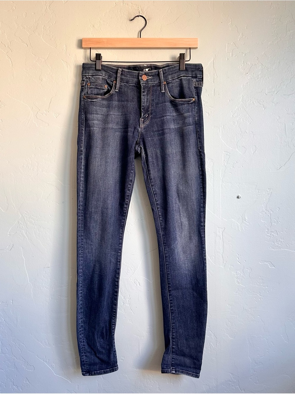 MOTHER Dark Indigo Skinny Jeans